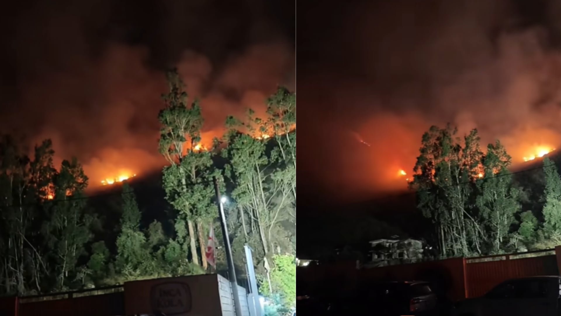 Bomberos de cuatro compañías combaten en Urubamba un incendio forestal que dejó un adulto mayor fallecido