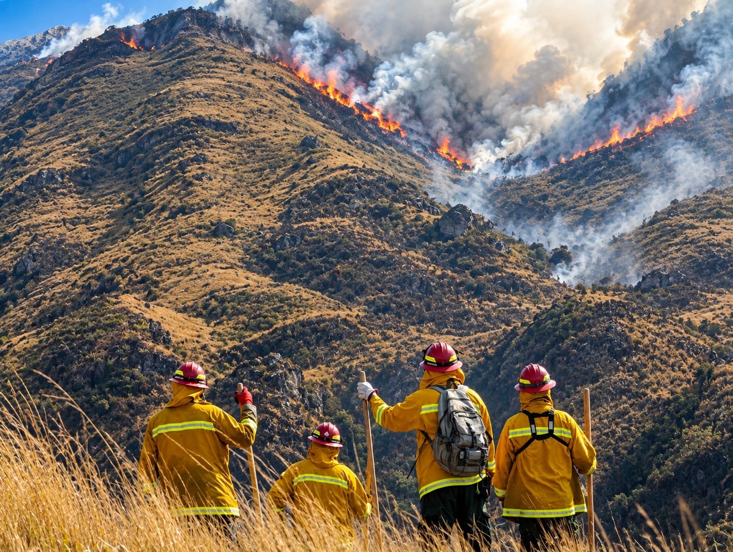 Bomberos de Cusco combaten incendios forestales simultáneos en seis provincias con falta de equipos