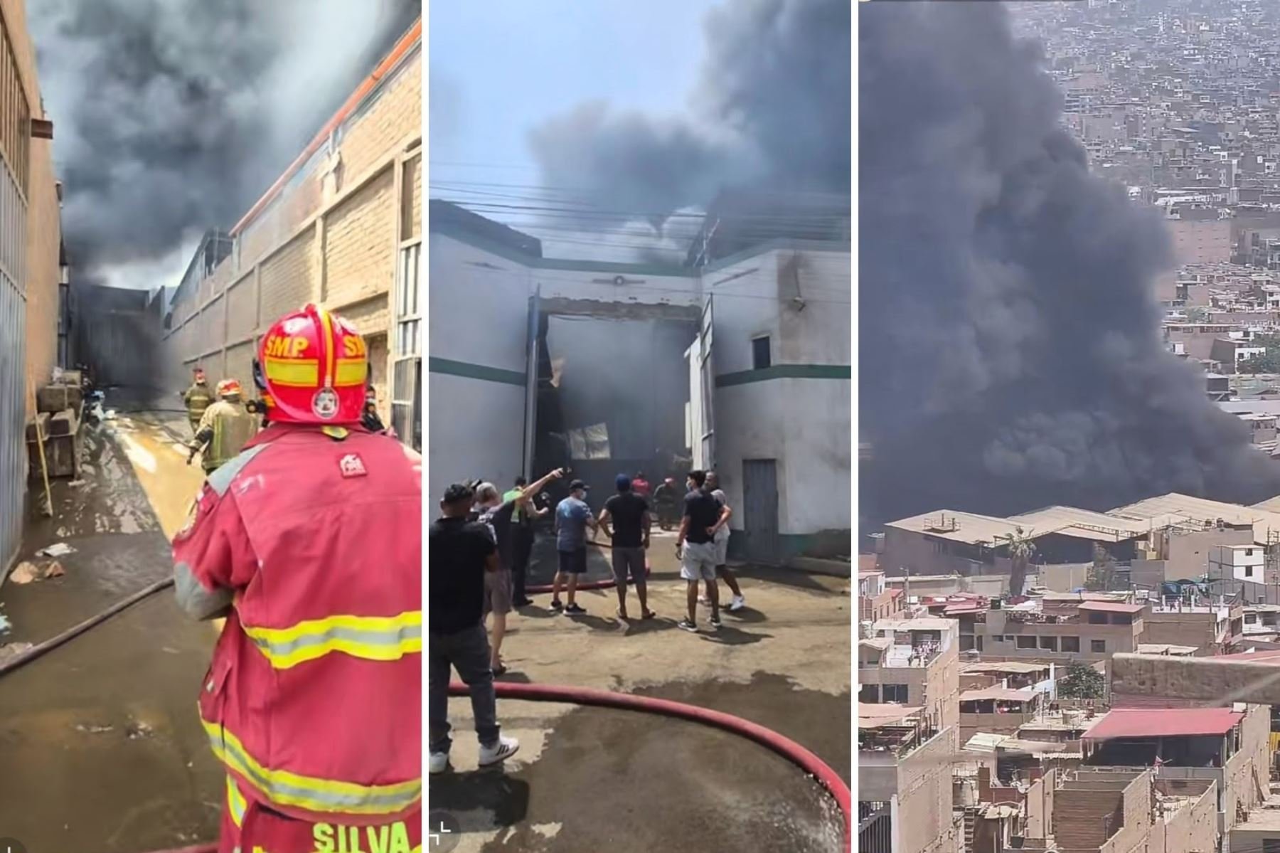 Más de 20 unidades de bomberos combaten incendio en fábrica de plásticos de La Ensenada, Puente Piedra